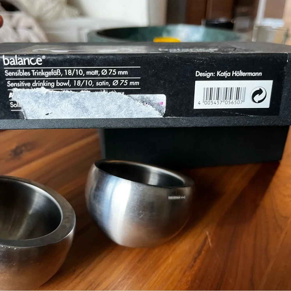 Carl Mertens BALANCE 18/10 Stainless Steel Drinking Cups Decorative Bowls VTG